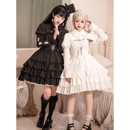 Rose Garden Gothic Lolita Dress/Waistcoat EG17563 - Egirldoll