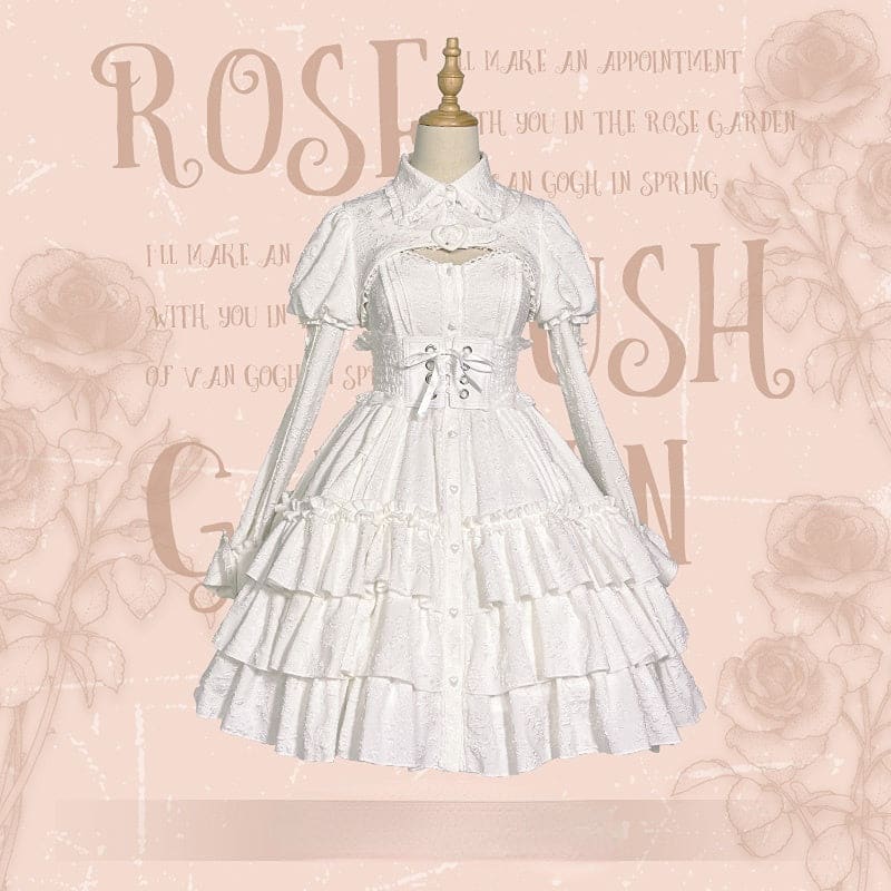 Rose Garden Gothic Lolita Dress/Waistcoat EG17563 - Egirldoll