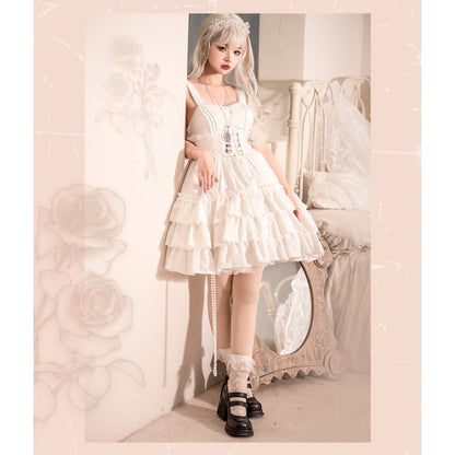 Rose Garden Gothic Lolita Dress/Waistcoat EG17563 - Egirldoll