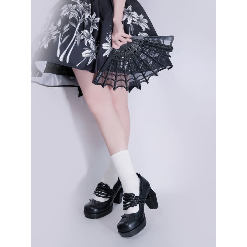 Skull Hands -Twilight Invitation- Gothic Lolita Shoes ON25 - Egirldoll