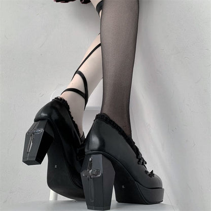 Skull Hands -Twilight Invitation- Gothic Lolita Shoes ON25 - Egirldoll