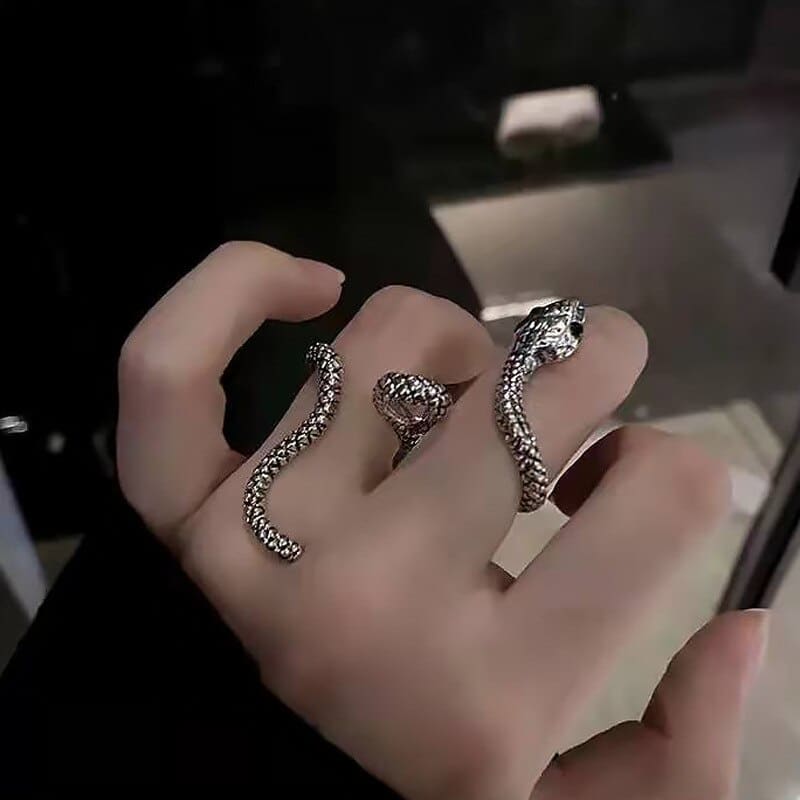 Snake Shaped Vintage Ring Aesthetic Ring Y2k Jewelry ME02 - Egirldoll