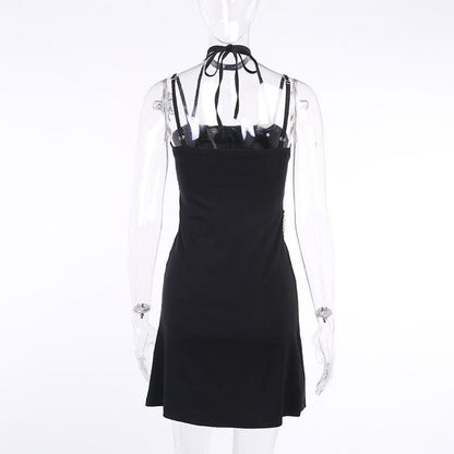 Spider Skull Suspender Black Dress EE0890 - Egirldoll