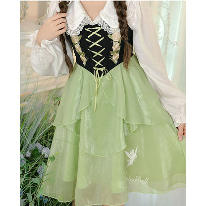 Spring Lovely Flower Girl Green Dress ON622 - dress