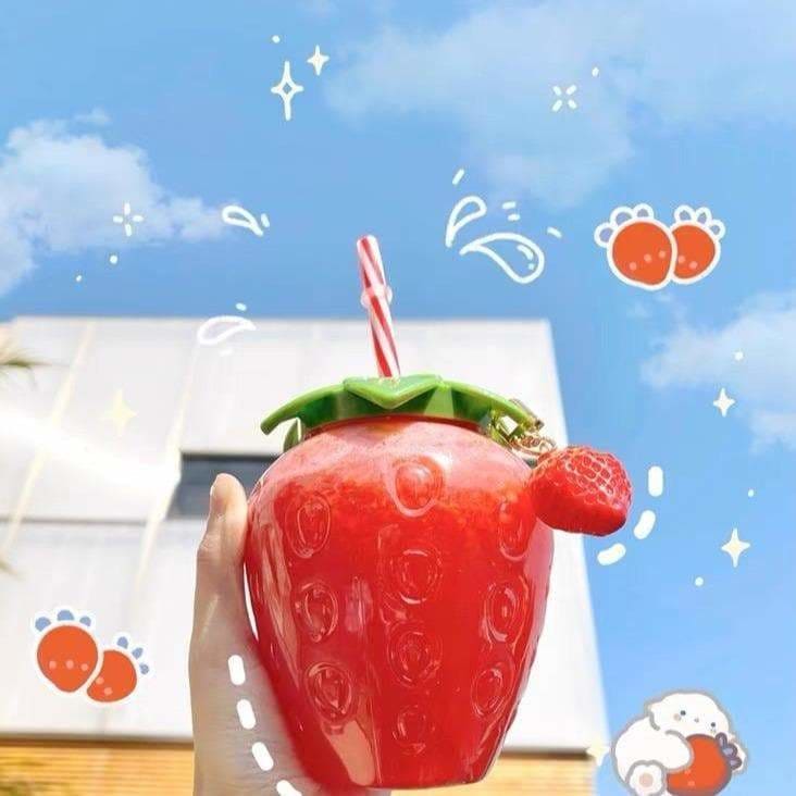 Summer Strawberry Plastic Cute Bottle SP16034 - Egirldoll