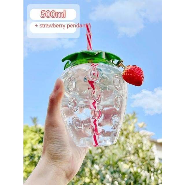 Summer Strawberry Plastic Cute Bottle SP16034 - Egirldoll
