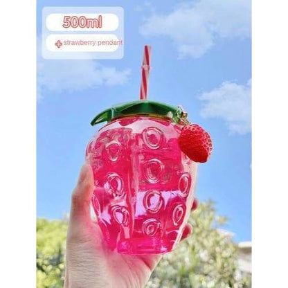 Summer Strawberry Plastic Cute Bottle SP16034 - Egirldoll