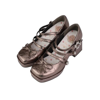 Sweet Angel Cute Kawaii Heels Lolita Shoes ON615 - Grey