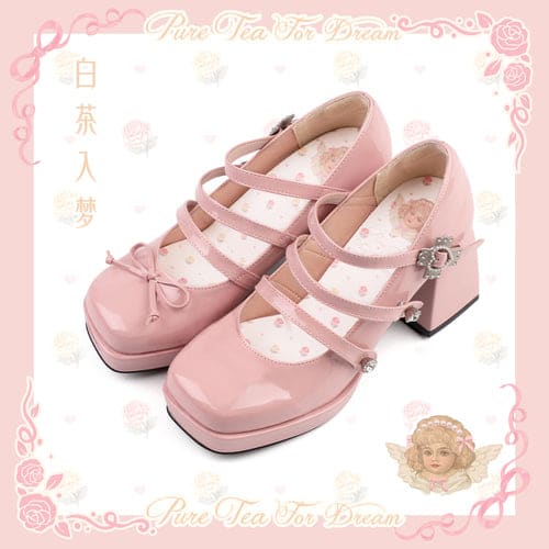 Sweet Angel Cute Kawaii Heels Lolita Shoes ON615 - Pink