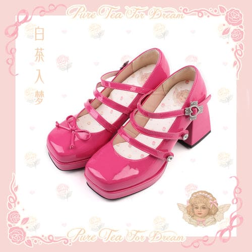 Sweet Angel Cute Kawaii Heels Lolita Shoes ON615 - Rose