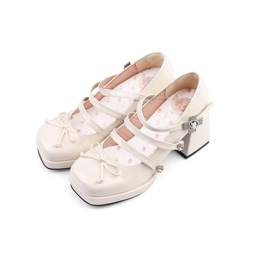 Sweet Angel Cute Kawaii Heels Lolita Shoes ON615 - White