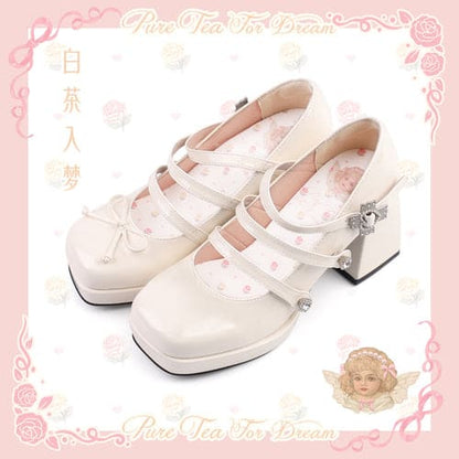 Sweet Angel Cute Kawaii Heels Lolita Shoes ON615 - White