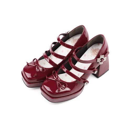 Sweet Angel Cute Kawaii Heels Lolita Shoes ON615 - Wine