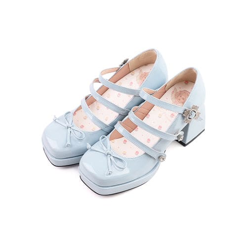 Sweet Angel Cute Kawaii Heels Lolita Shoes ON621 - Blue