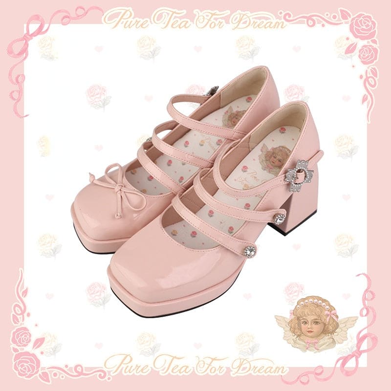 Sweet Angel Cute Kawaii Heels Lolita Shoes ON621 - Light