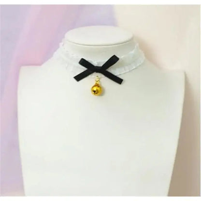 Sweet Cross Pendant Bownot Choker Cute Lolita Ribbon Chain Necklace EG079 - Egirldoll