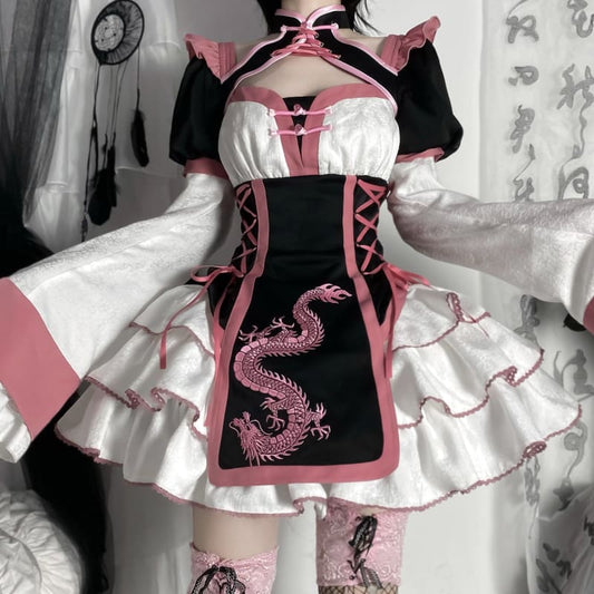 Sweet Dragon QiLolita Sweet Fashion Dress ON616 - As photo /
