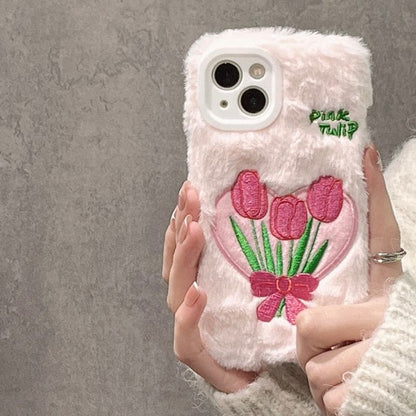 Tulip Fluffy Pink Phone Case - Egirldoll