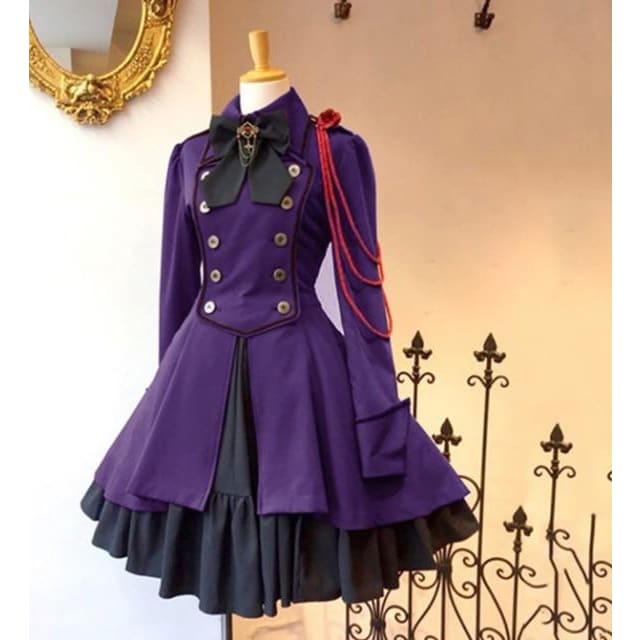 Vintage Gothic Lolita Ruffle Lace Up Sweet Dress EG16457 - Egirldoll