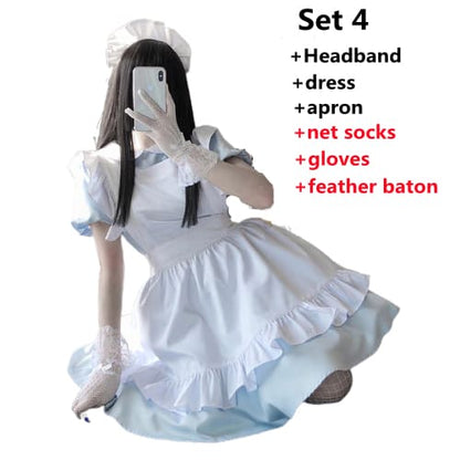 White Blue Cute Maid Dress EE0818 - Egirldoll