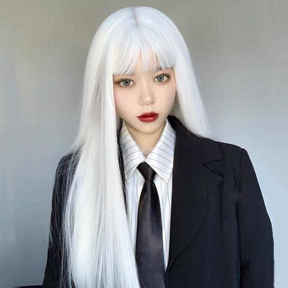 White Harajuku Gothic Girl Long Wig EG236 - Egirldoll