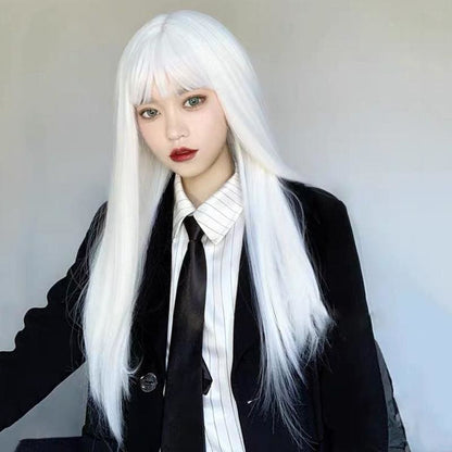 White Harajuku Gothic Girl Long Wig EG236 - Egirldoll