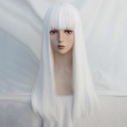 White Harajuku Gothic Girl Long Wig EG236 - Egirldoll