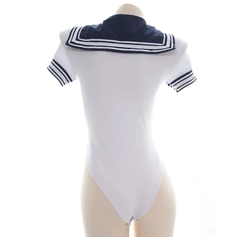 White Sailor Bow Seifuku Swimsuit EG14413 - Egirldoll