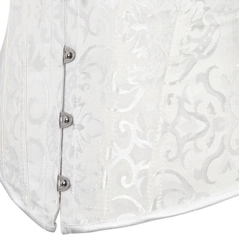 White/Black Victorian Style Lace Off Shoulder Corset EG385 - Egirldoll