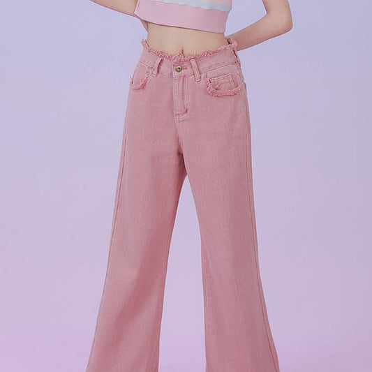 Y2K Style Baggy Long Pink Pants ON621 - pants