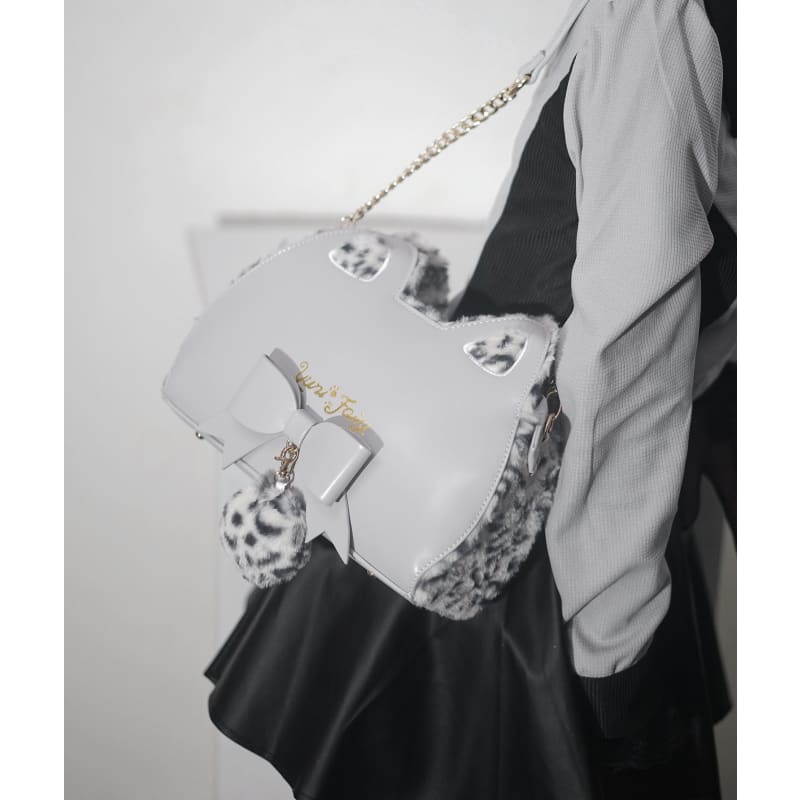 Y2K Sweet Leopard Cat Bag Shoulder Bag ME09 - Egirldoll