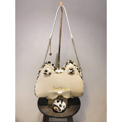 Y2K Sweet Leopard Cat Bag Shoulder Bag ME09 - Egirldoll